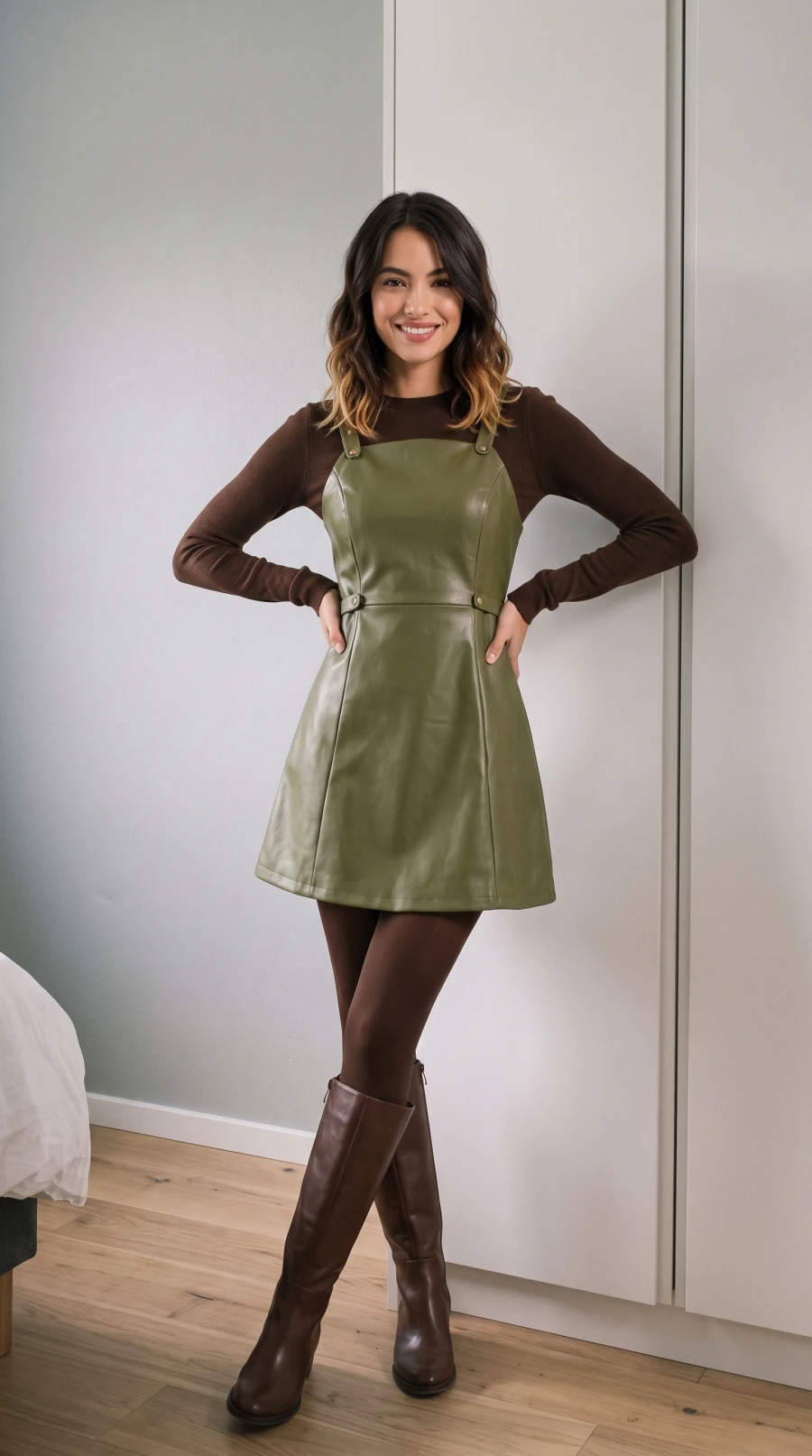 Olive Leather & Brown Boots - Image 10