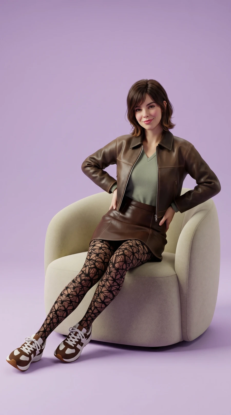 Brown Leather & Sage Green - Image 7