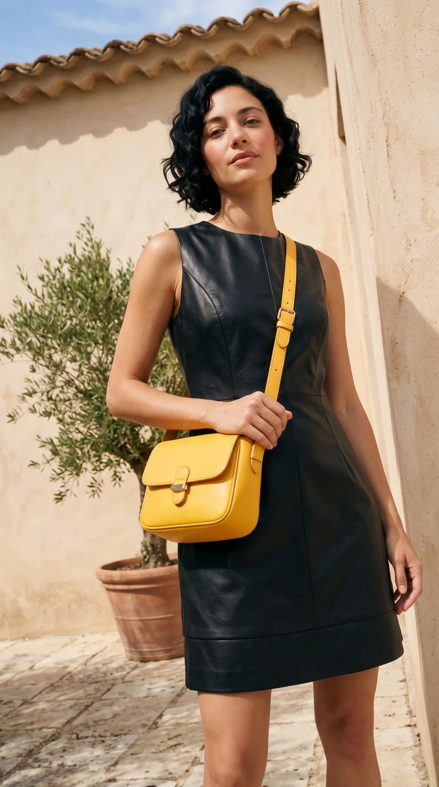 Black Leather & Yellow Accent - Image 2