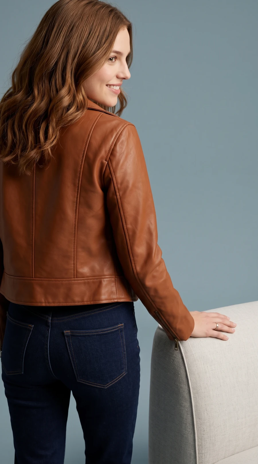 Cognac Leather & Dark Denim - Image 1