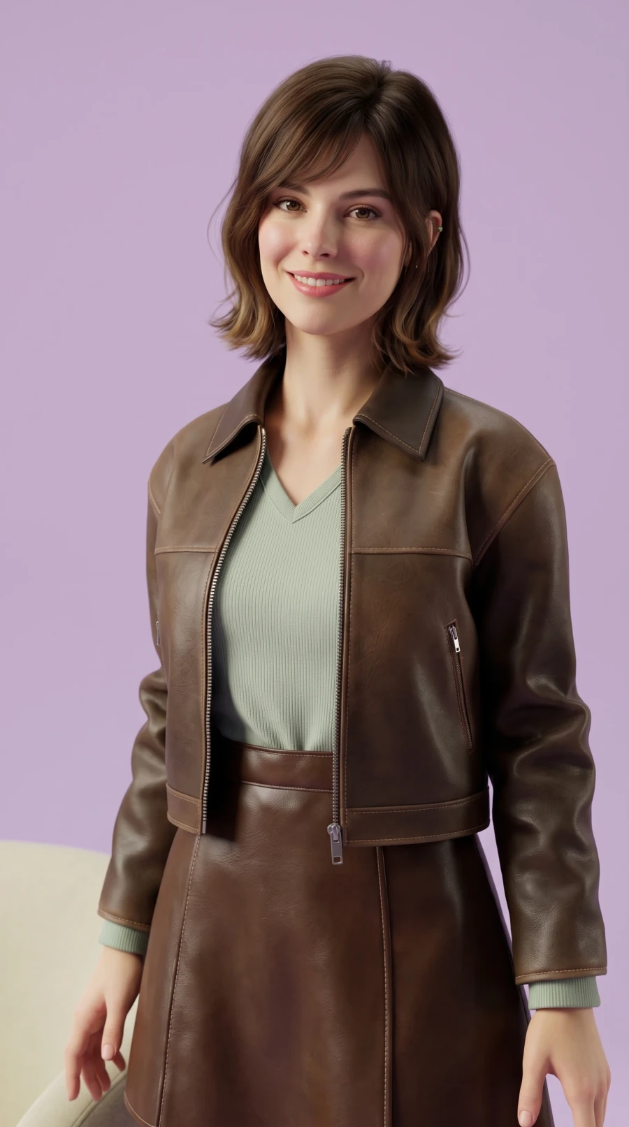 Brown Leather & Sage Green - Image 10