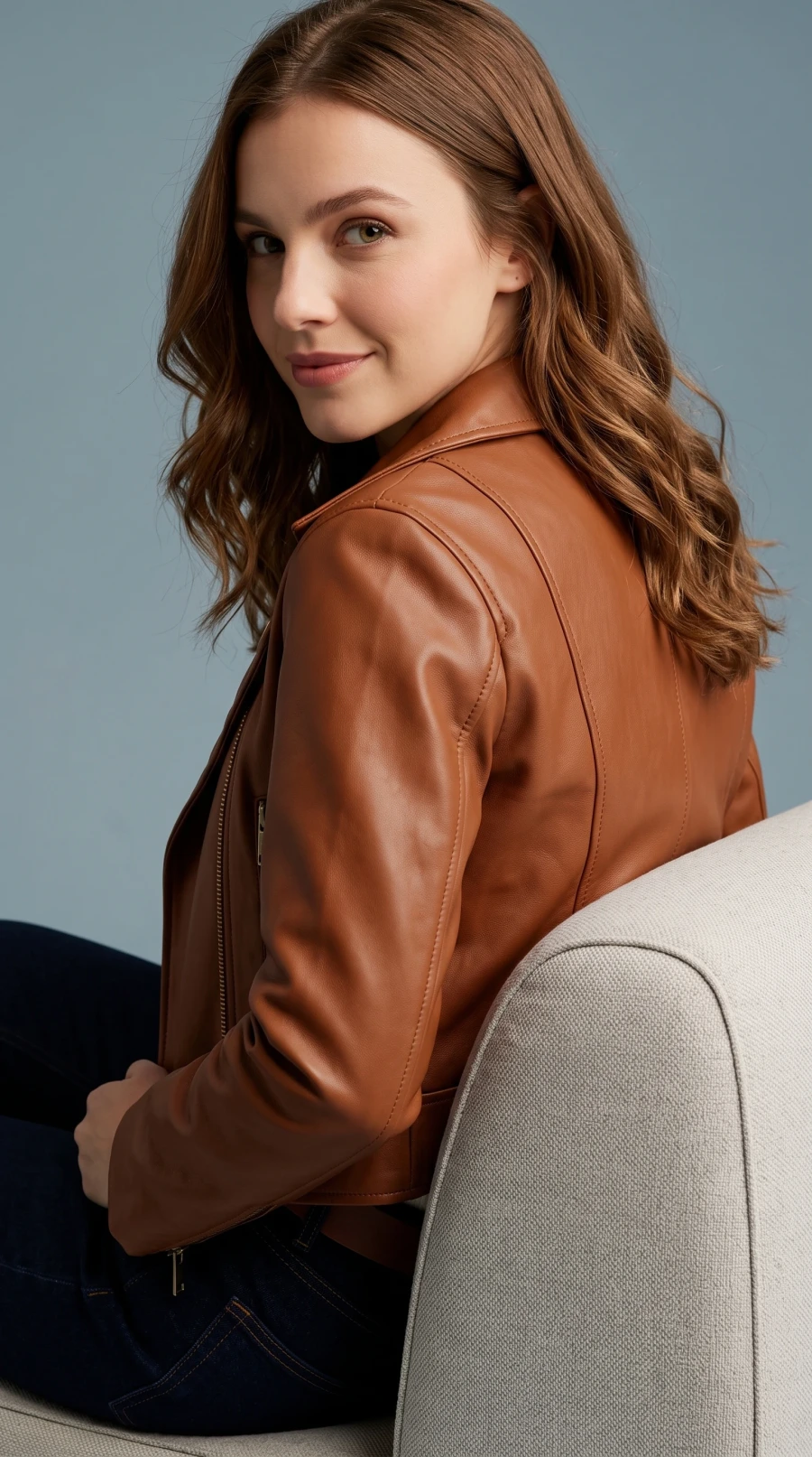 Cognac Leather & Dark Denim - Image 2
