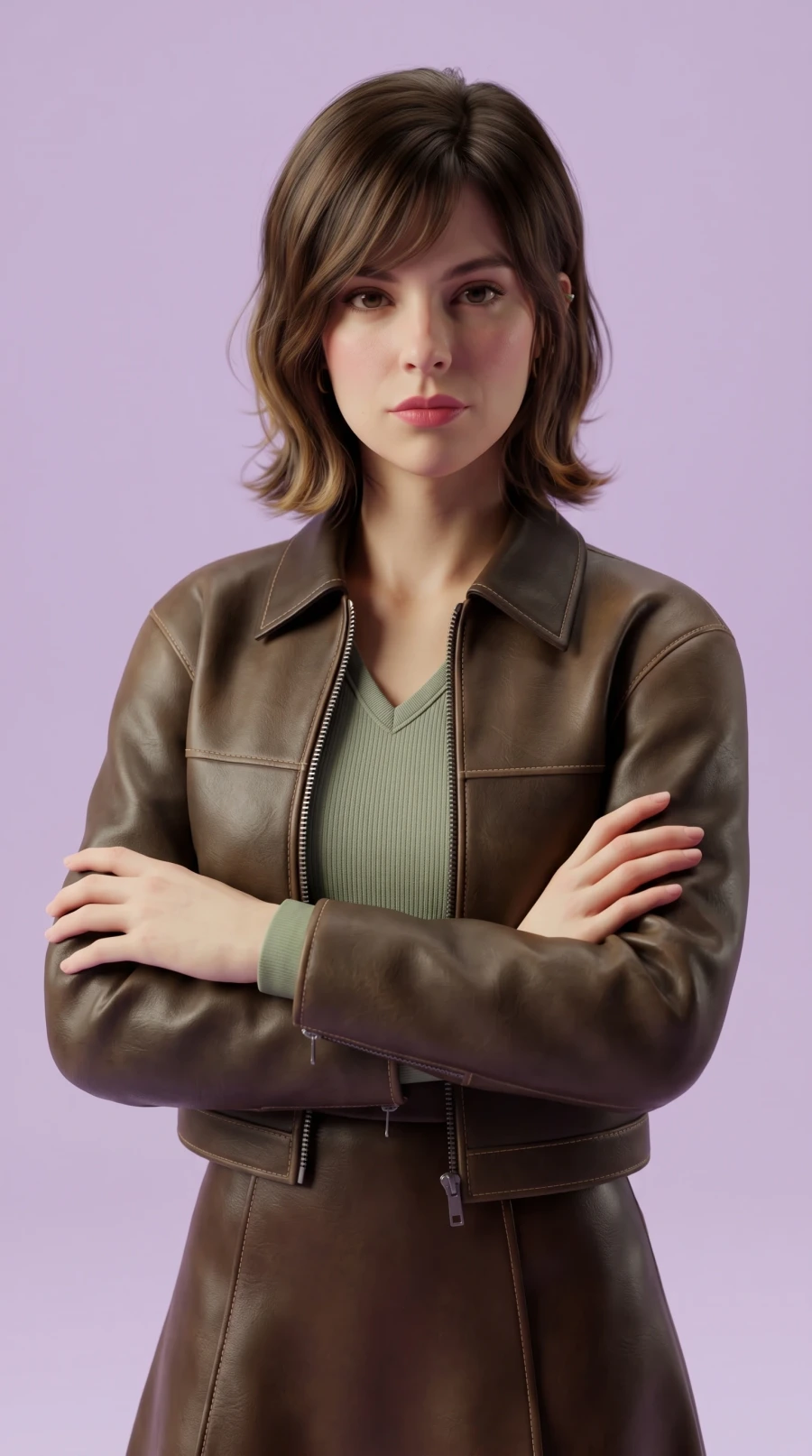 Brown Leather & Sage Green - Image 9