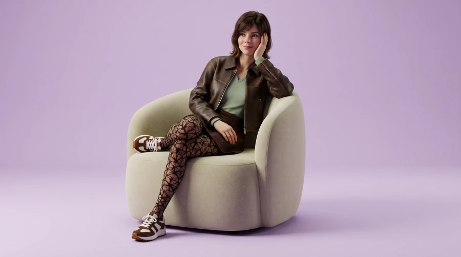 Brown Leather & Sage Green - Image 2